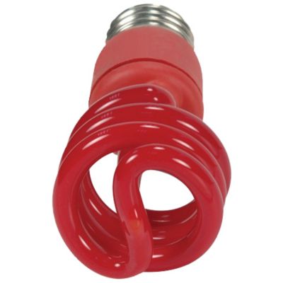 13W 120V T2 E26 Mini Spiral CFL Red Bulb by SATCO Lighting - Starlight Lighting USA and Canada